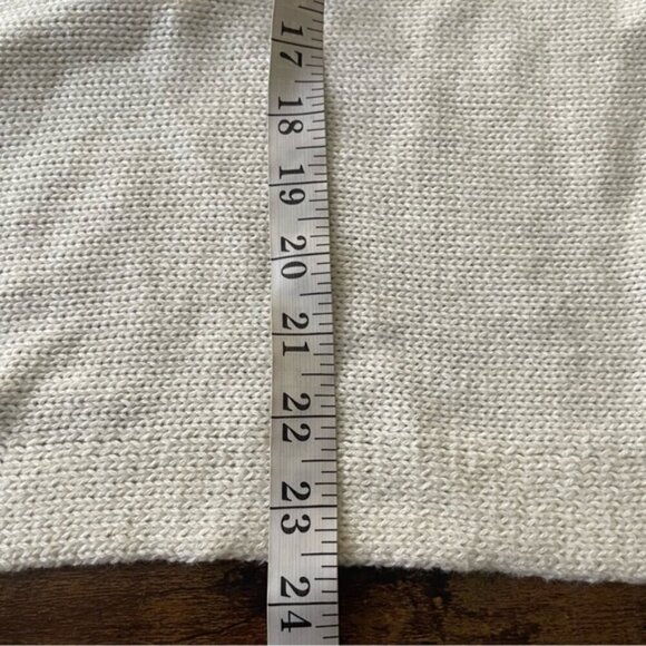 Minnie Rose cotton cashmere blend open front long sleeve cardigan ivory XS/S - Picture 12 of 13